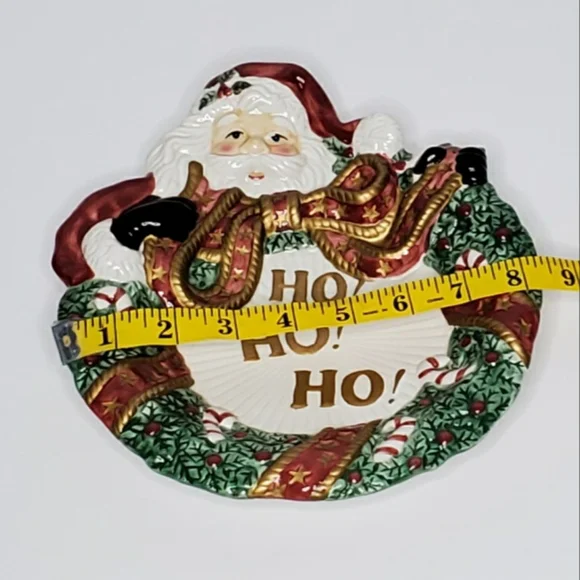 Fitz And Floyd Essentials Santa Claus Ceramic Plate - Picture 7 of 7